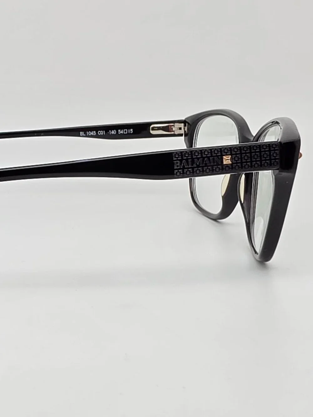 Balmain Paris BL1045 Black Cat Eye Eyeglasses Frame w/Flexhinge and Case France